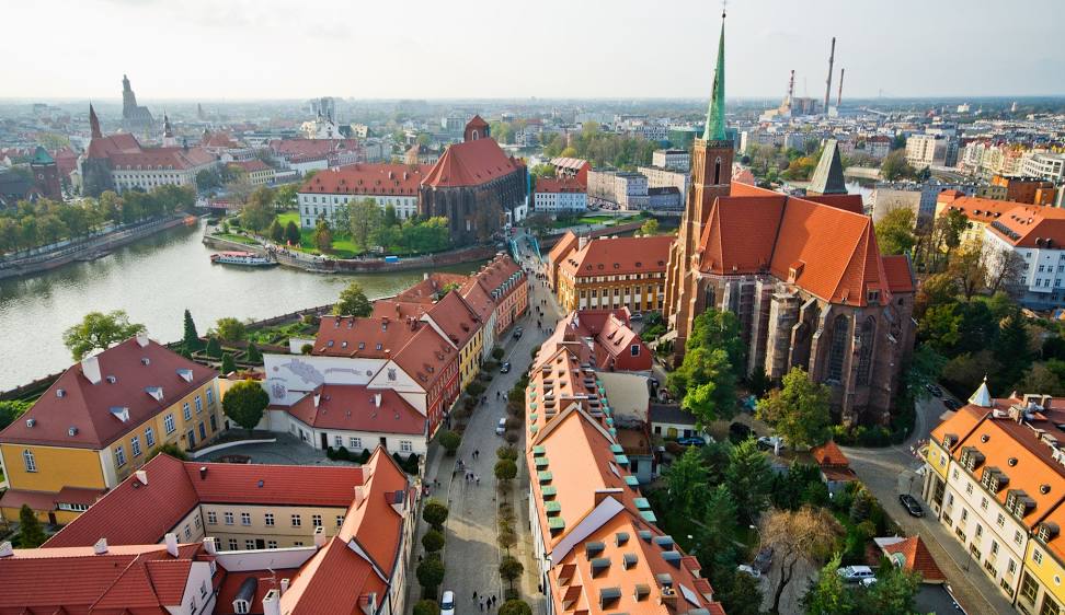 Wroclaw şehri manzarası